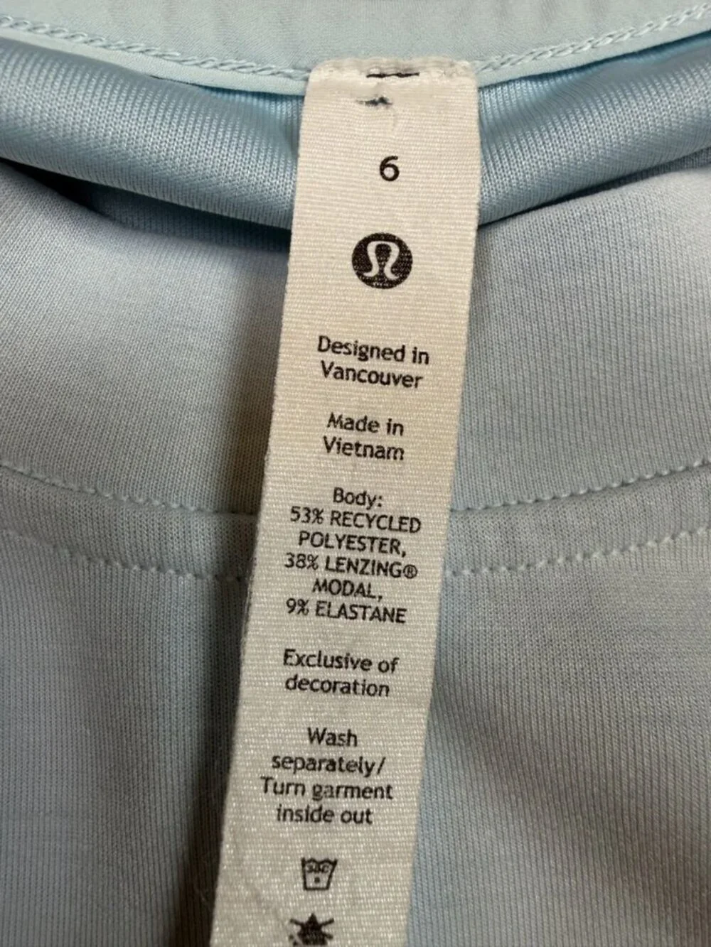 Lululemon Softstreme Perfectly Oversized Cropped Crew Size 6 Powder Blue